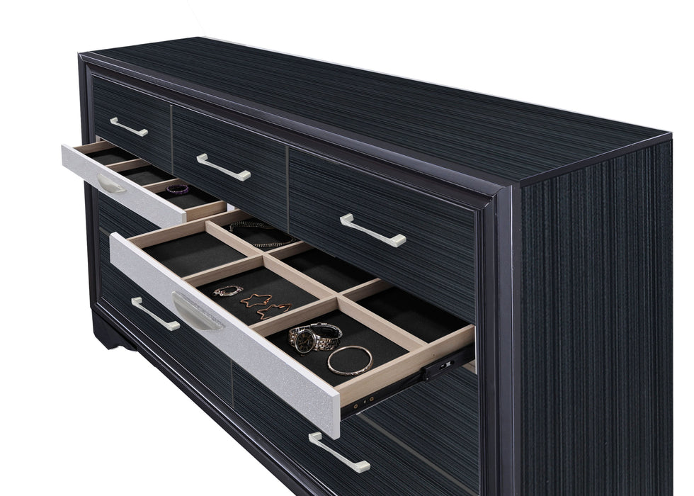 Naima Black Dresser - Inland Furniture (San Bernardino, CA)