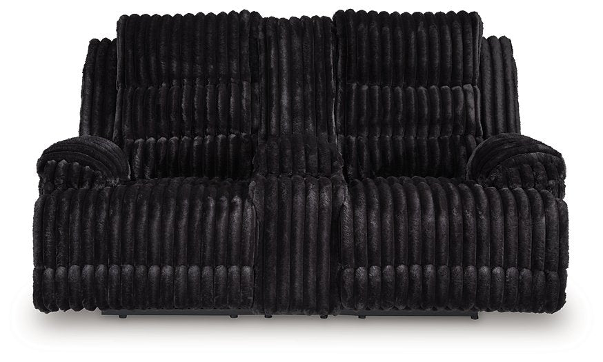 Rhine Falls Reclining Loveseat with Console - Inland Furniture (San Bernardino, CA)