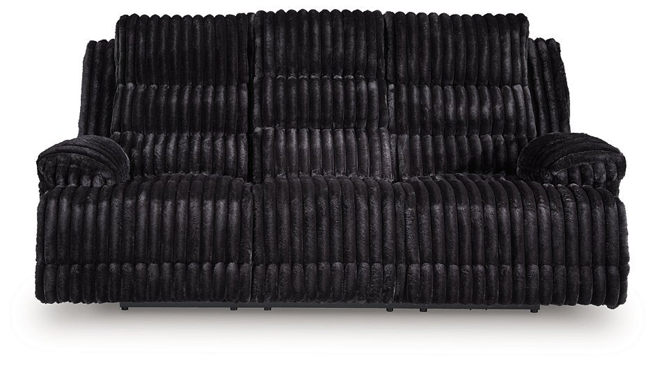 Rhine Falls Power Reclining Sofa with Drop Down Table - Inland Furniture (San Bernardino, CA)