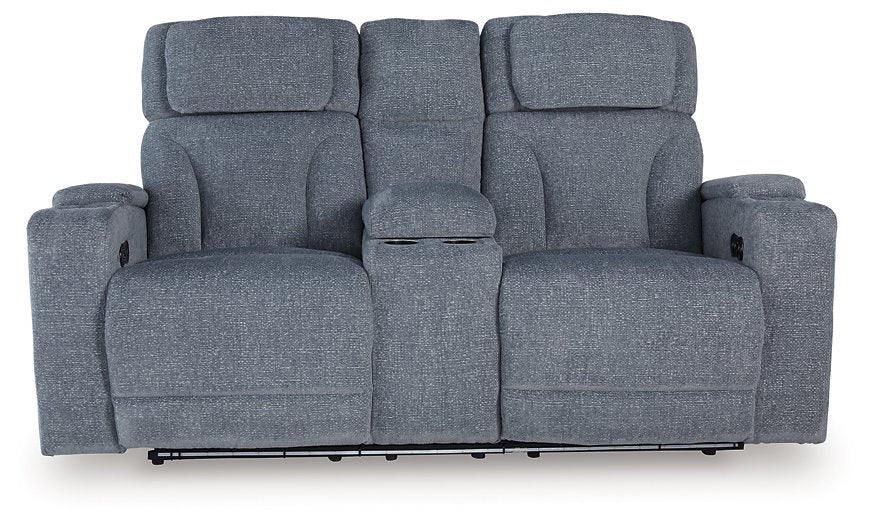 Studio Cave Power Reclining Loveseat with Console - Inland Furniture (San Bernardino, CA)