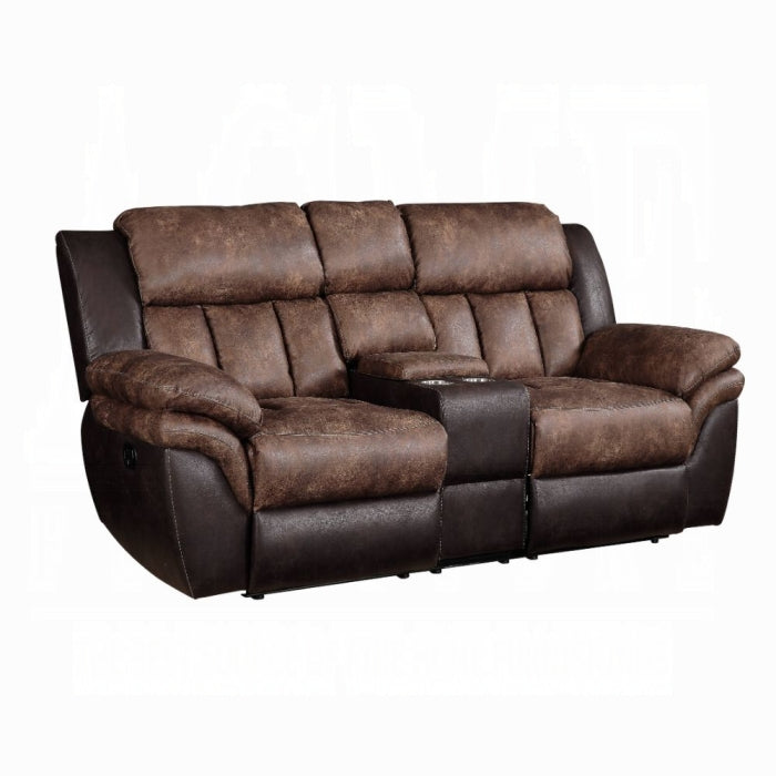 Jaylen Motion Loveseat With Console - Inland Furniture (San Bernardino, CA)