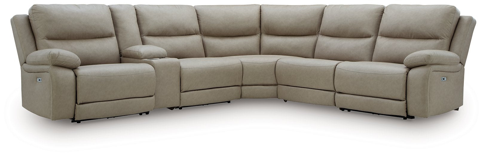 Narwhal Place Reclining Sectional with Storage Console - Inland Furniture (San Bernardino, CA)