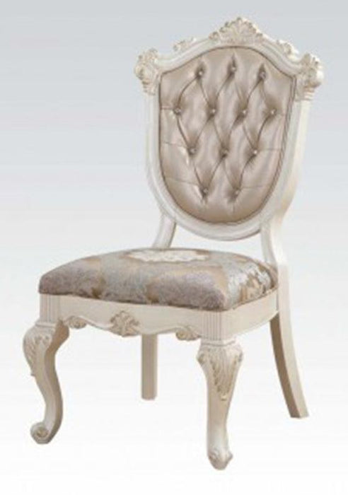 Acme Chantelle Side Chair in Rose Gold and Pearl White (Set of 2) 63542 - Inland Furniture (San Bernardino, CA)