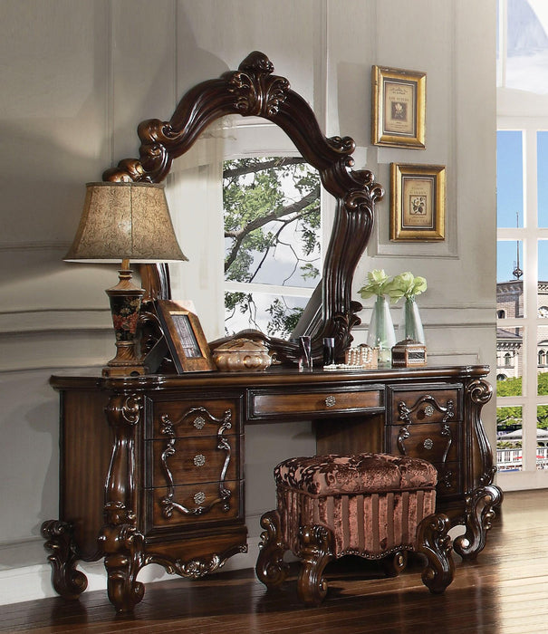 Versailles Cherry Oak Vanity Desk - Inland Furniture (San Bernardino, CA)