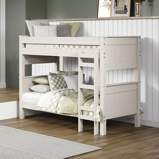 Albani Twin/Twin Post Bunkbed - Inland Furniture (San Bernardino, CA)