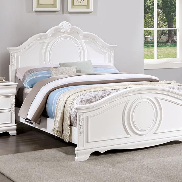 ALECIA Twin & Full Bed, White - Inland Furniture (San Bernardino, CA)