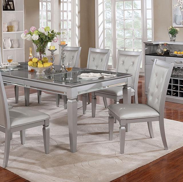 Alena Silver Dining Table - Inland Furniture (San Bernardino, CA)