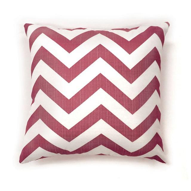 Zoe Red Chevron 18" X 18" Pillow, Red Chevron (2/CTN) - Inland Furniture (San Bernardino, CA)
