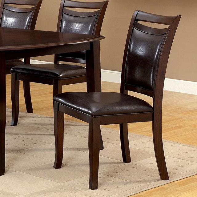 Woodside Dark Cherry/Espresso Side Chair (2/CTN) - Inland Furniture (San Bernardino, CA)