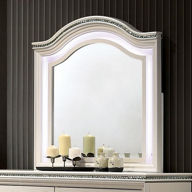 ALLIE Mirror Beige & Rose Gold - Inland Furniture (San Bernardino, CA)