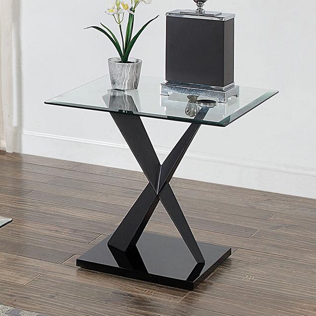 XANTHUS End Table, Black - Inland Furniture (San Bernardino, CA)