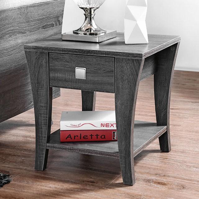 Amity Gray End Table - Inland Furniture (San Bernardino, CA)