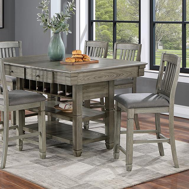 ANAYA Counter Ht. Table, Gray - Inland Furniture (San Bernardino, CA)
