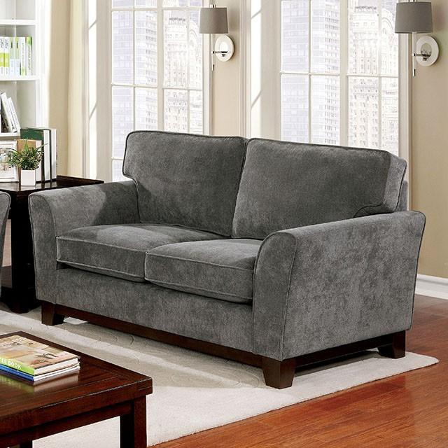 Caldicot Gray Love Seat - Inland Furniture (San Bernardino, CA)