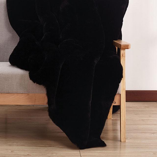 Caparica Black Throw, Black - Inland Furniture (San Bernardino, CA)