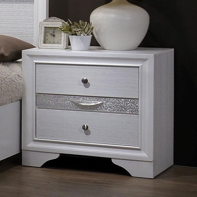 Chrissy White Night Stand - Inland Furniture (San Bernardino, CA)