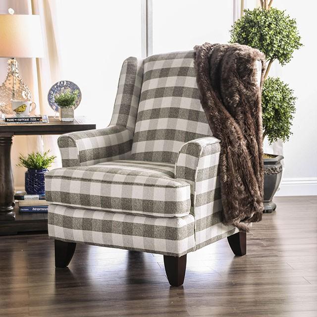 Christine Light Gray Chair - Inland Furniture (San Bernardino, CA)