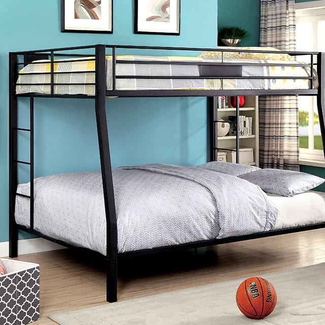 CLAREN Black Full/Queen Bunk Bed - Inland Furniture (San Bernardino, CA)