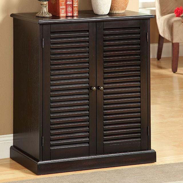Della Espresso Shoe Cabinet - Inland Furniture (San Bernardino, CA)