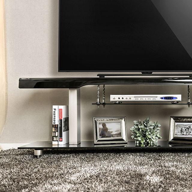 Dietrich Black 60" TV Console - Inland Furniture (San Bernardino, CA)