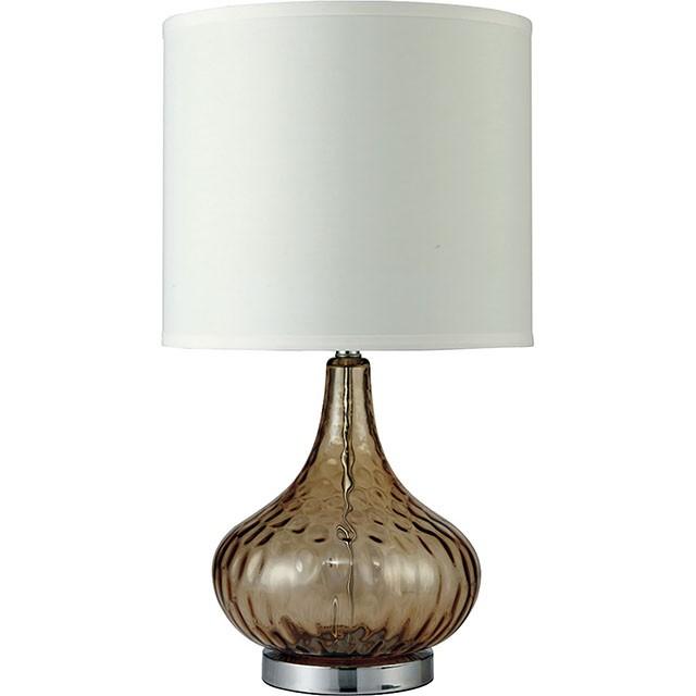 Donna Amber 15"H Glass Amber Table Lamp - Inland Furniture (San Bernardino, CA)
