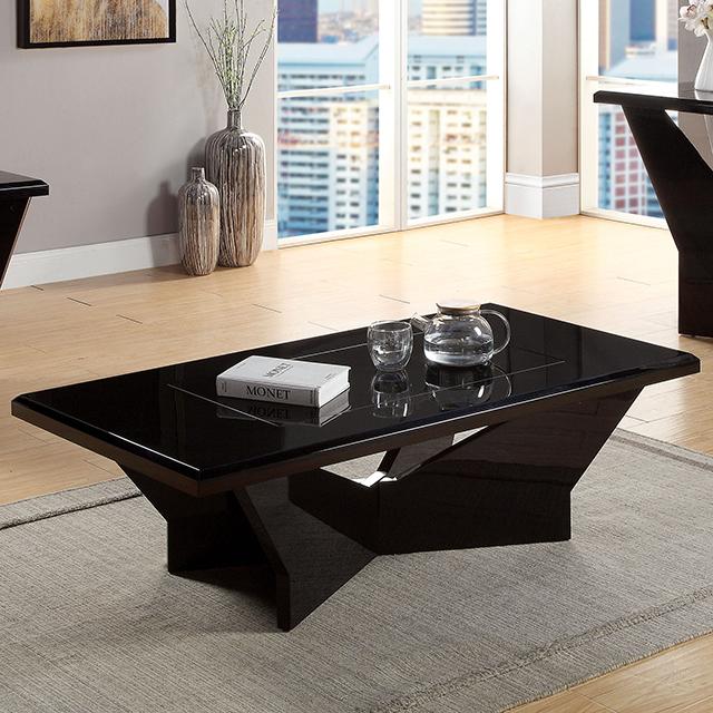 DUBENDORF Coffee Table, Black - Inland Furniture (San Bernardino, CA)