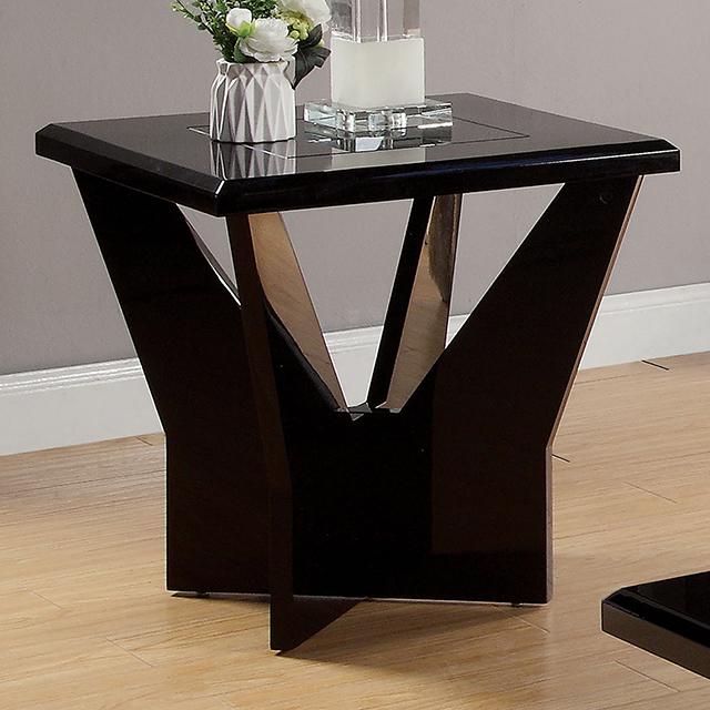 DUBENDORF End Table, Black - Inland Furniture (San Bernardino, CA)