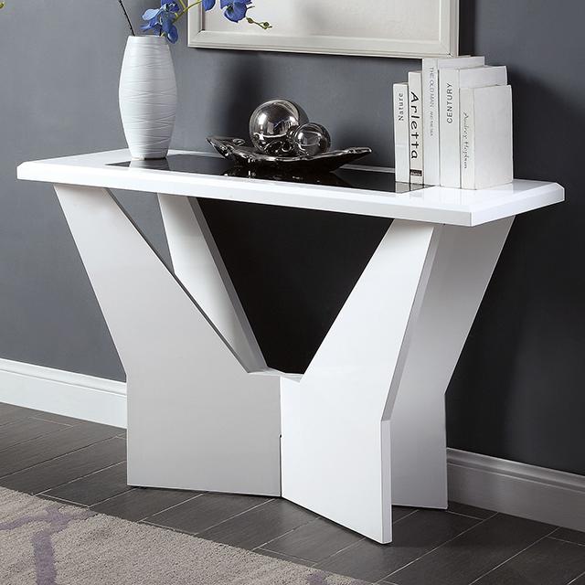 DUBENDORF Sofa Table, White - Inland Furniture (San Bernardino, CA)