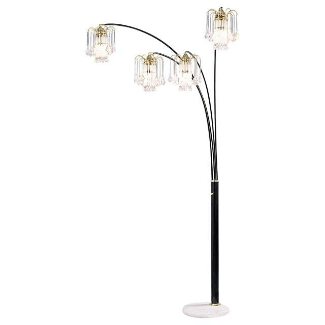Elouise Black/Gold Arch Lamp - Inland Furniture (San Bernardino, CA)