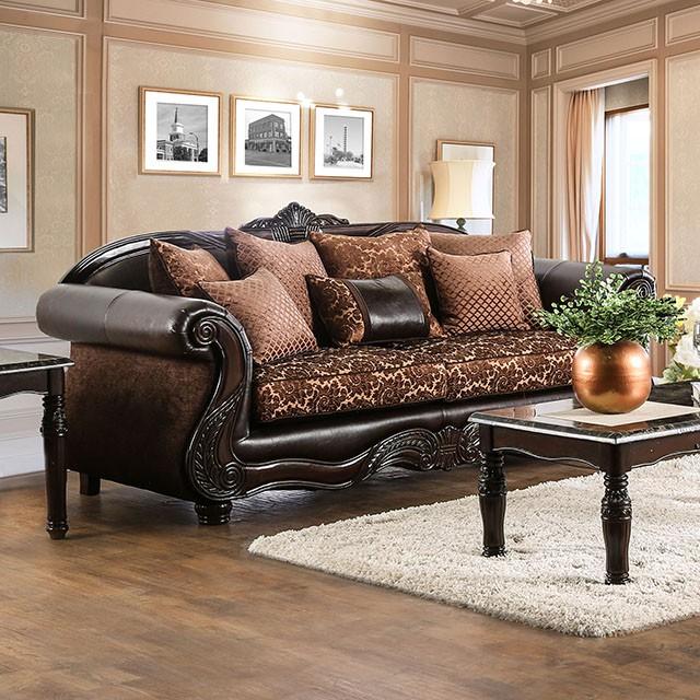 ELPIS Brown/Espresso Sofa - Inland Furniture (San Bernardino, CA)
