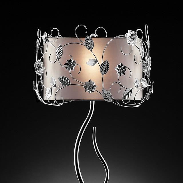 Elva Silver/Chrome Table Lamp, Double Shade - Inland Furniture (San Bernardino, CA)