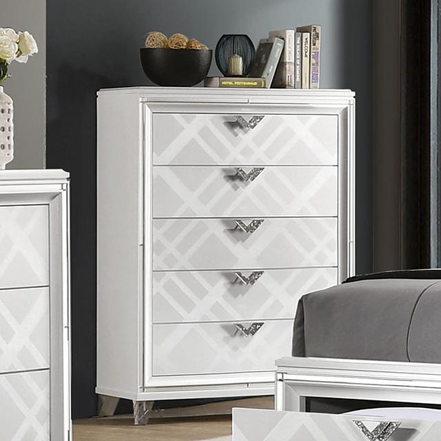 EMMELINE Chest, White - Inland Furniture (San Bernardino, CA)