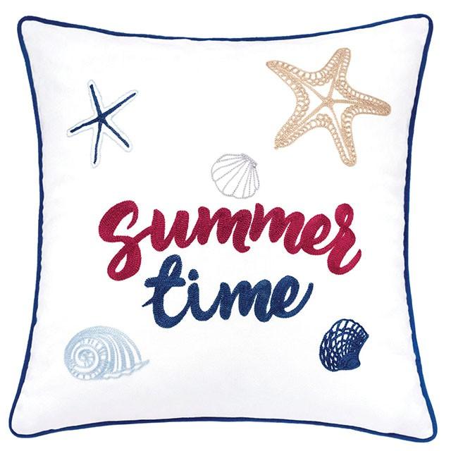 Emmie White 20" X 20" Pillow, Summer Time - Inland Furniture (San Bernardino, CA)