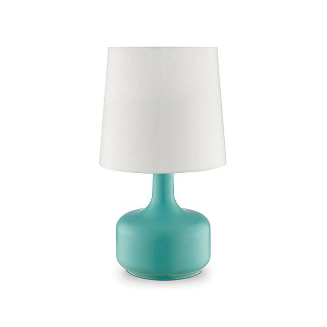 Farah Teal 17"H Matte Teal Table Lamp - Inland Furniture (San Bernardino, CA)