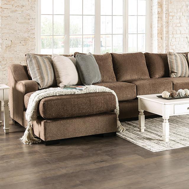 FARRINGDON Sectional, Brown - Inland Furniture (San Bernardino, CA)