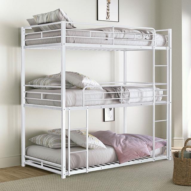 Felgu Triple Twin Metal Bunkbed - Inland Furniture (San Bernardino, CA)
