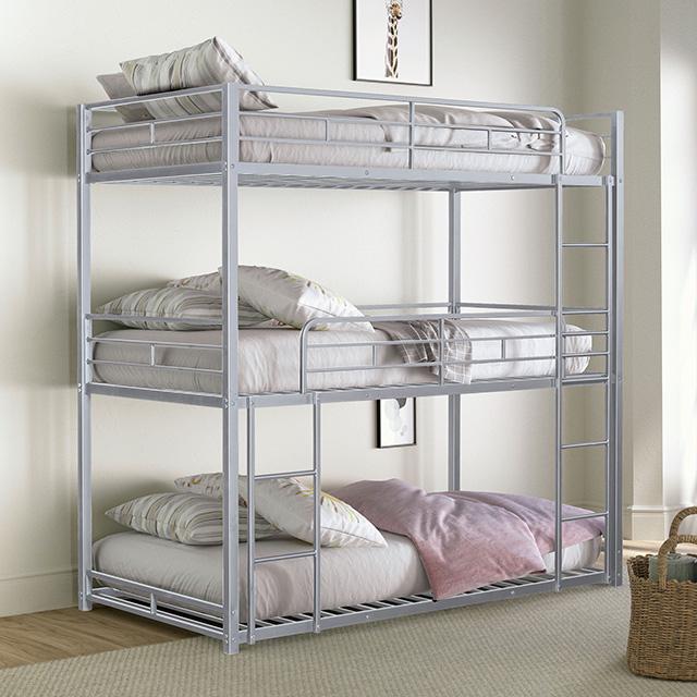 Felgu Triple Twin Metal Bunkbed - Inland Furniture (San Bernardino, CA)