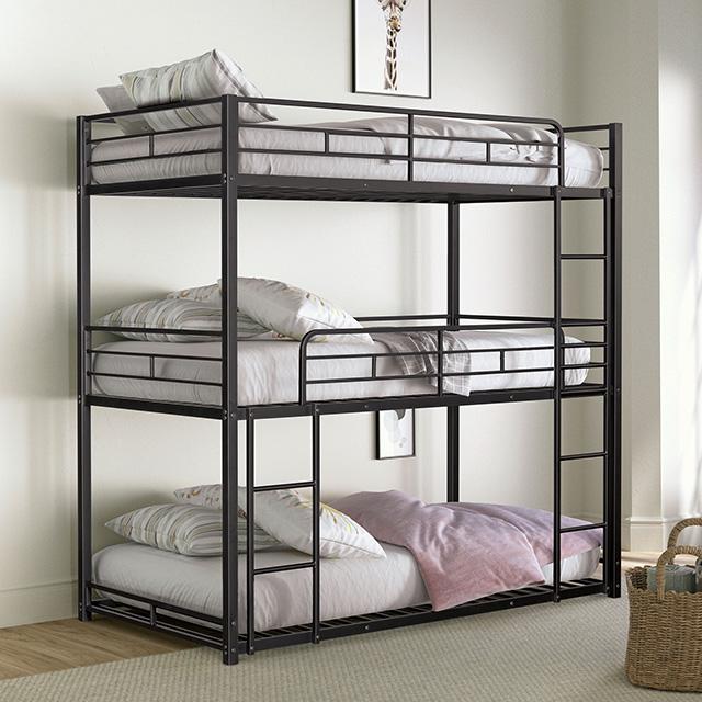 Felgu Triple Twin Metal Bunkbed - Inland Furniture (San Bernardino, CA)