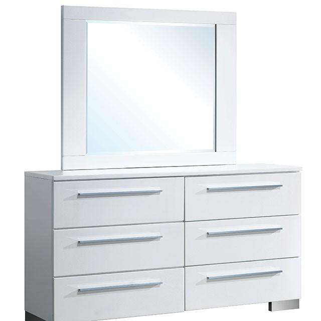 CLEMENTINE Glossy White Dresser - Inland Furniture (San Bernardino, CA)
