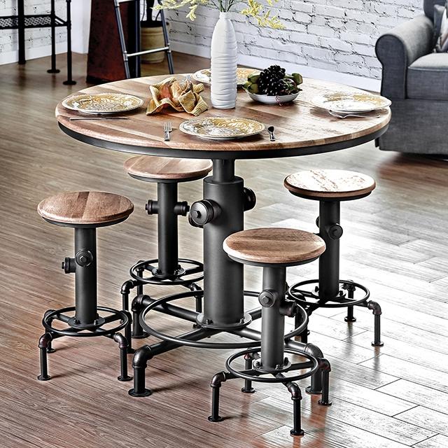 Foskey 5 Pc Counter Ht Table Set - Inland Furniture (San Bernardino, CA)