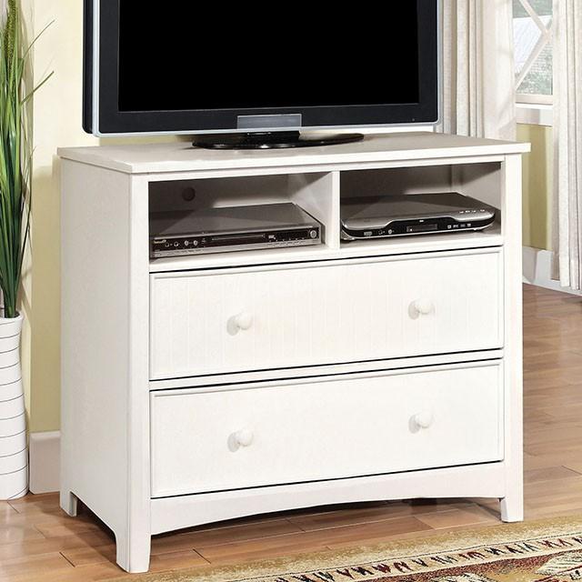 Corry White Media Chest - Inland Furniture (San Bernardino, CA)