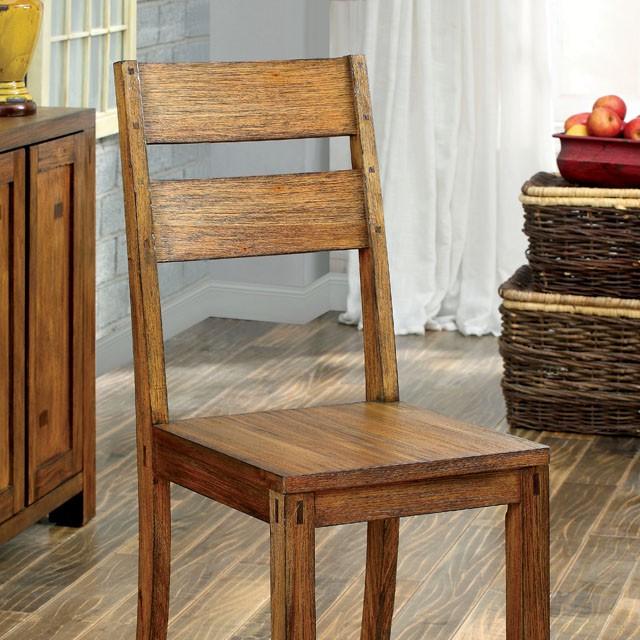 FRONTIER Dark Oak Side Chair (2/CTN) - Inland Furniture (San Bernardino, CA)