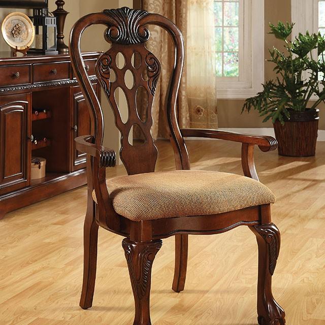 George Town Cherry Arm Chair (2/CTN) - Inland Furniture (San Bernardino, CA)