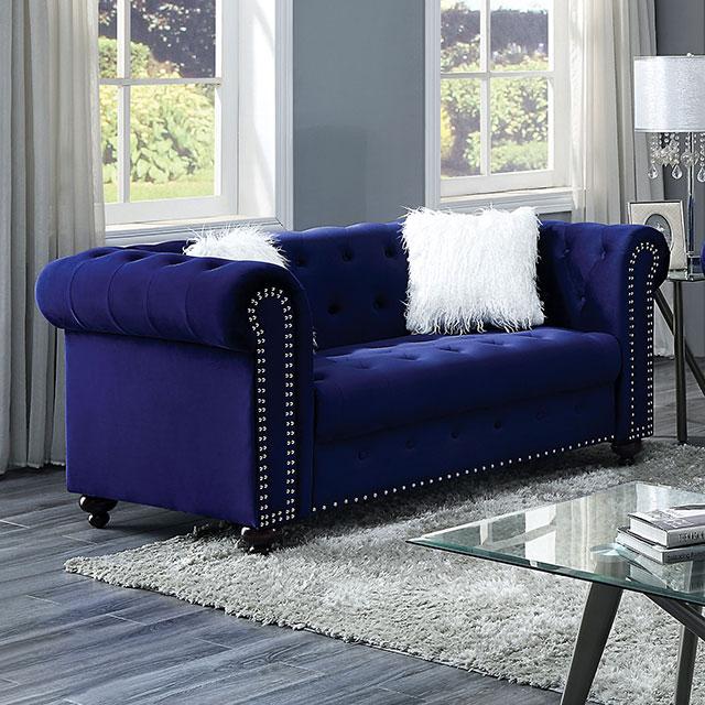 GIACOMO Loveseat, Blue - Inland Furniture (San Bernardino, CA)