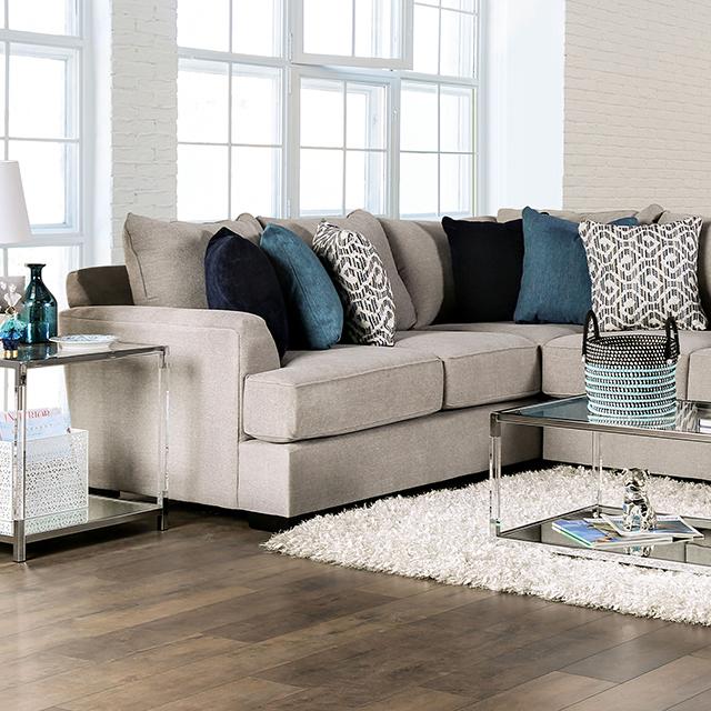 GUNNERSBURY Sectional, Gray - Inland Furniture (San Bernardino, CA)