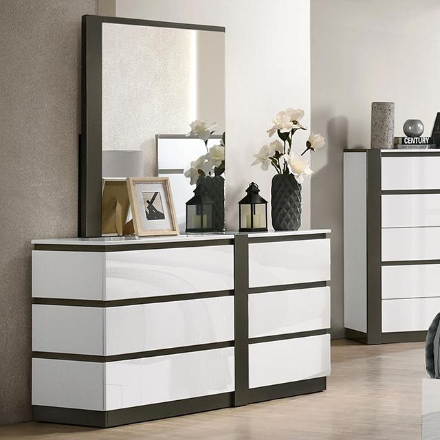 BIRSFELDEN Dresser, White - Inland Furniture (San Bernardino, CA)