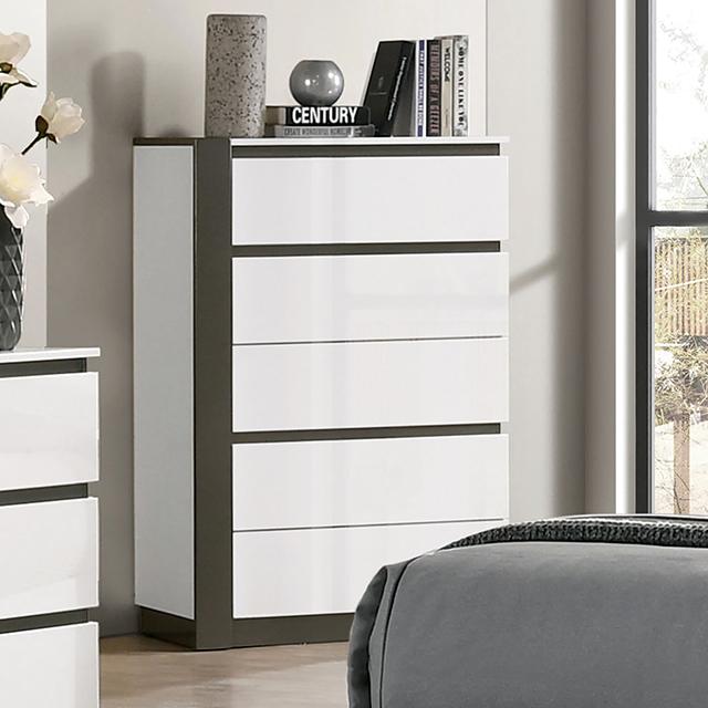 BIRSFELDEN Chest, White - Inland Furniture (San Bernardino, CA)