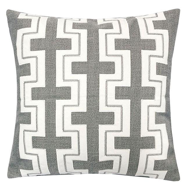 Kari Silver 20" X 20" Pillow, Silver - Inland Furniture (San Bernardino, CA)