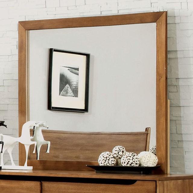Lennart Oak Rectangular Mirror - Inland Furniture (San Bernardino, CA)