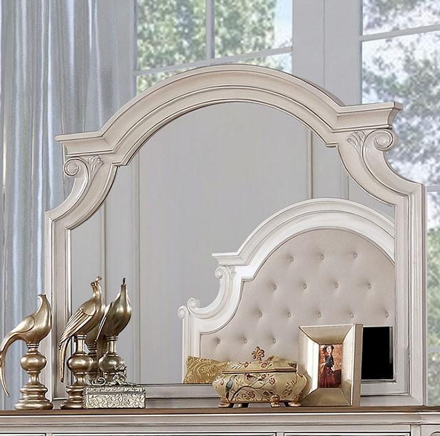 Pembroke Antique Whitewash Mirror - Inland Furniture (San Bernardino, CA)